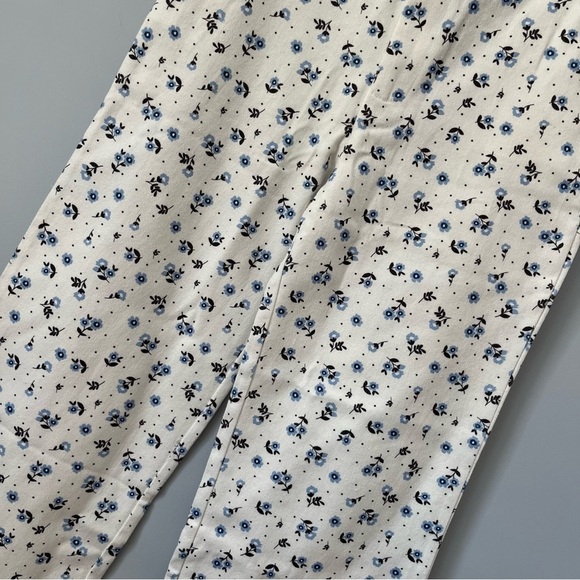 Lulus Everyday Personality Ivory Floral Print Twill High Rise Pants Size S NWT - Picture 8 of 16